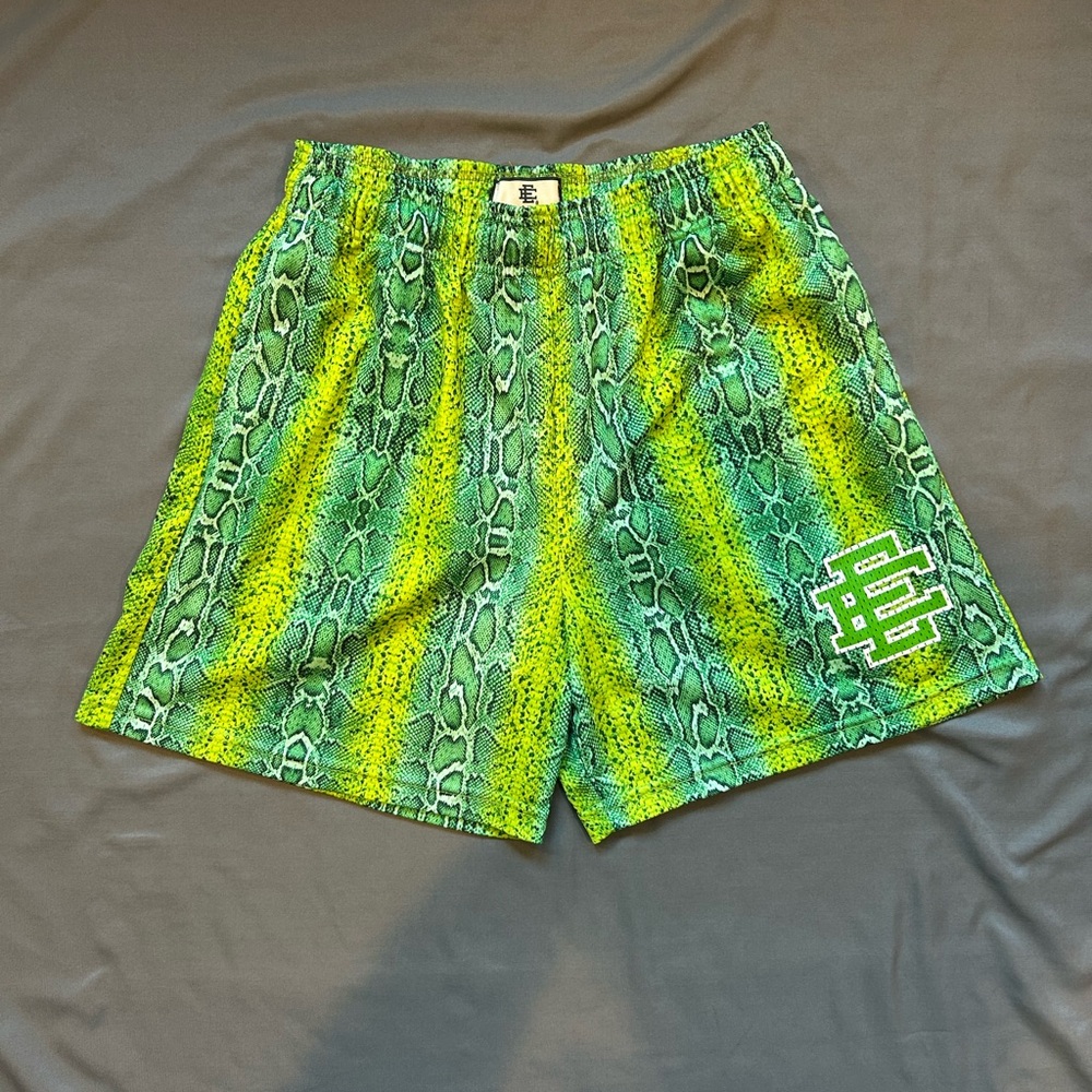 Authentic Eric Emanuel Ee Basic Shorts “Neon Snak… - image 2